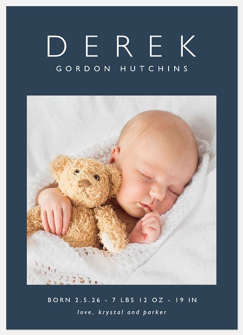 Simplicity Baby Birth Announcements