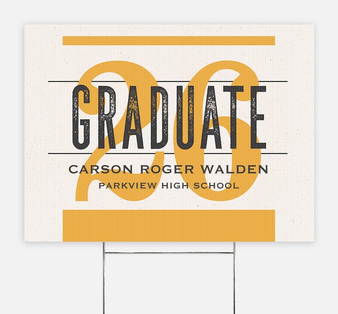 Newsprint Grad Graduation Yard Signs