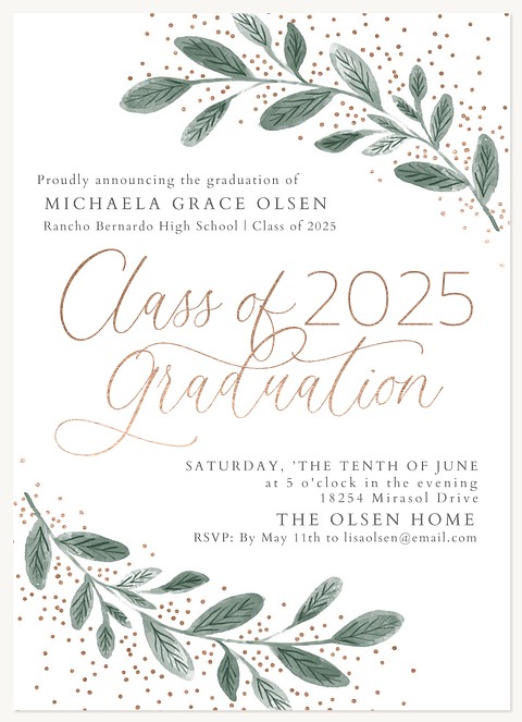 Scholarly Sage Graduation Cards