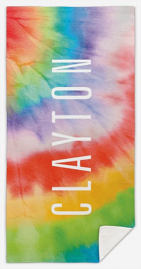 Rainbow Tie-Dye Custom Beach Towels