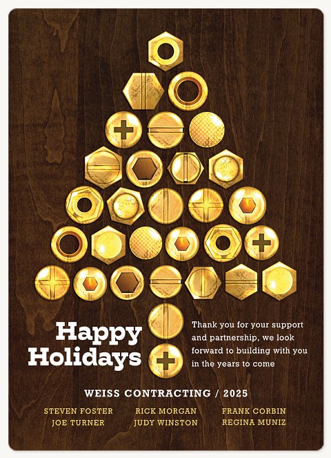 Nuts & Bolts Construction Christmas Cards