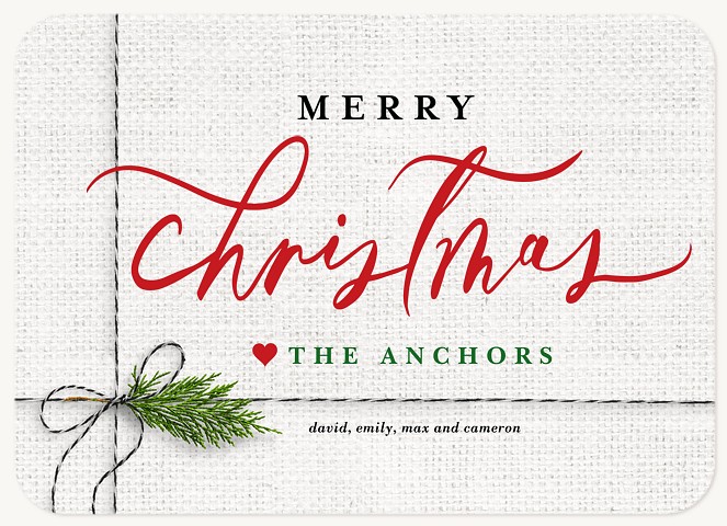 Christmas Twine Personalized Holiday Cards