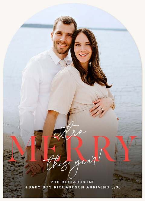 Extra Merry Personalized Holiday Cards