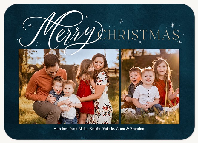 Tranquil Starlight Personalized Holiday Cards