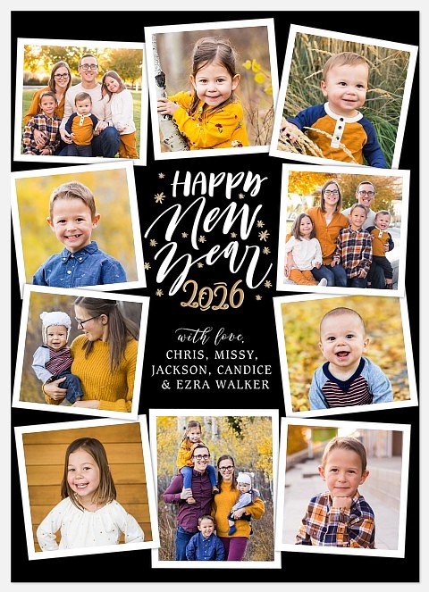 New Year Snaps Holiday Photo Cards