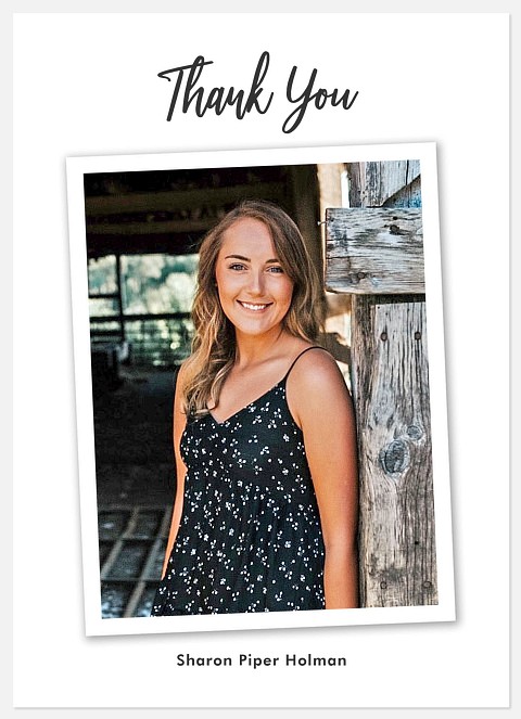 Senior Portrait Thank You Cards 