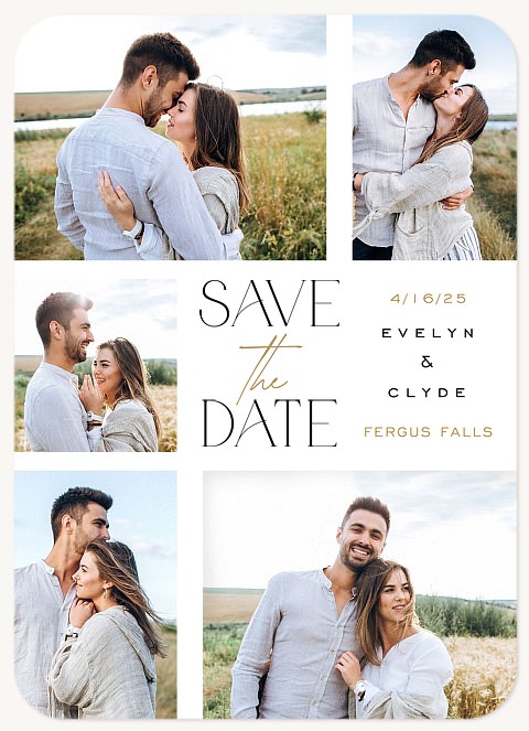 Refined Collage Save the Date Cards