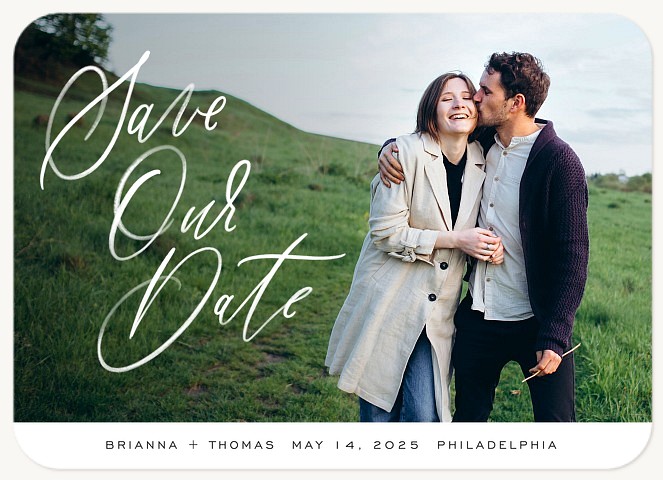 Signature Side Save the Date Cards