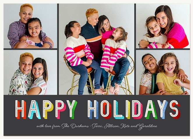 Bright & Bold Personalized Holiday Cards