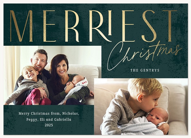 Deco Duo Personalized Holiday Cards