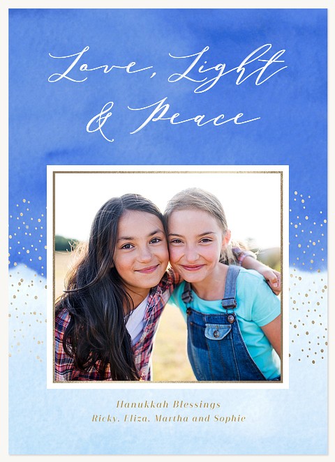 Soft Watercolor Hanukkah Cards