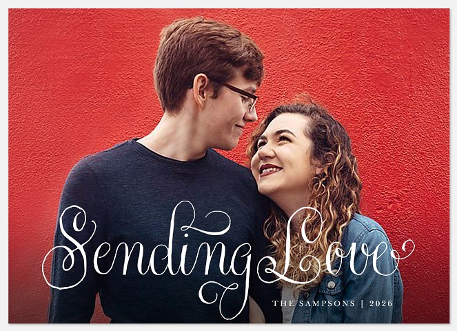 Sending Love Valentine Photo Cards