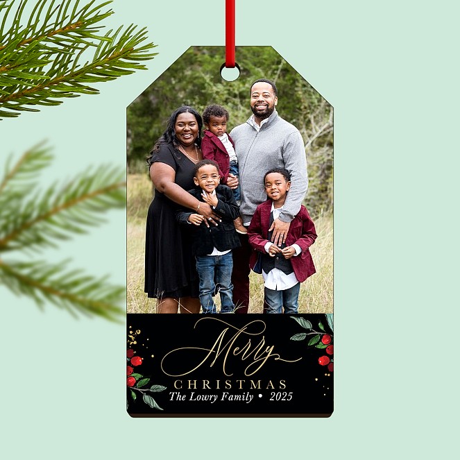 Midnight Christmas Custom Ornaments