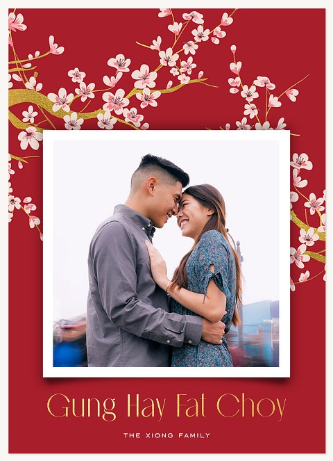 Delicate Blossoms Chinese New Year Cards