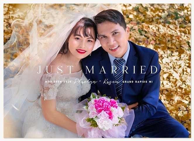 Center Stage Wedding Announcements