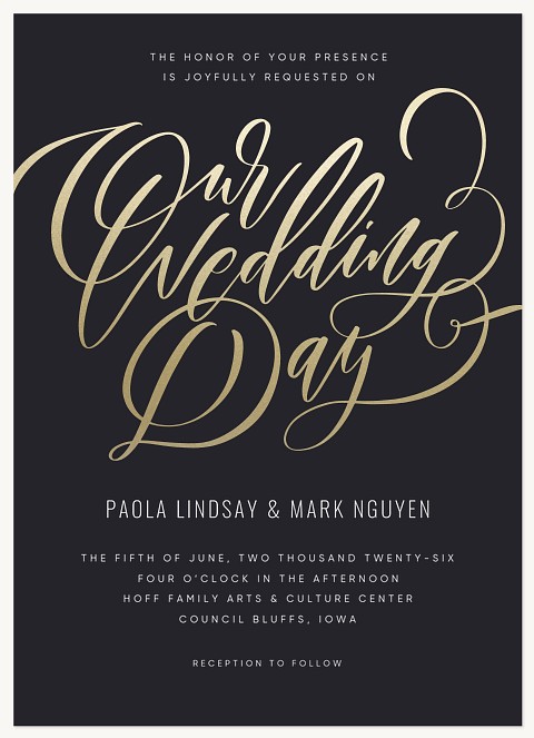 Luxe Script Wedding Invitations