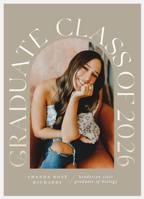 Arched Text Graduation Cards