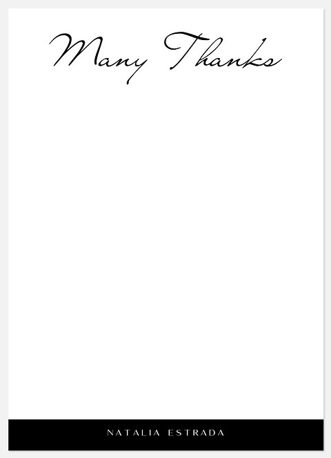 Graceful Statement Thank You Cards 