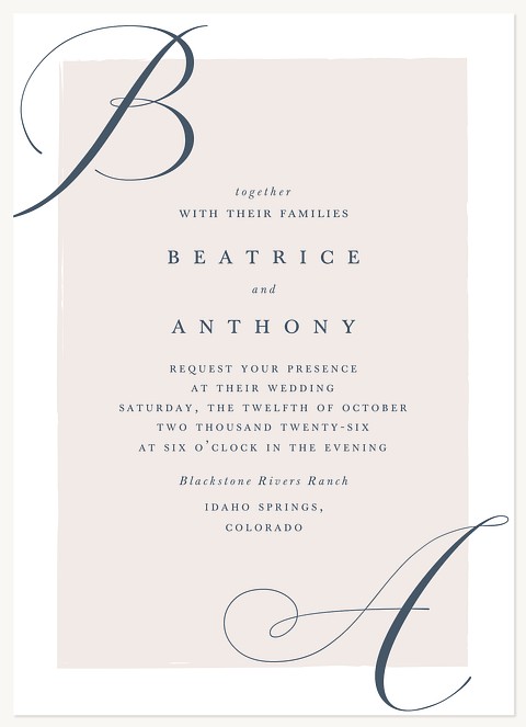 Modern Monogram Wedding Invitations
