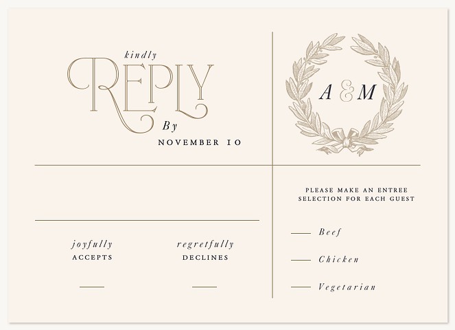 Eternal Wedding RSVP Cards
