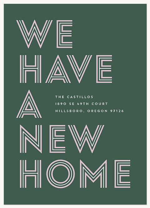 Retro Home Moving Announcements