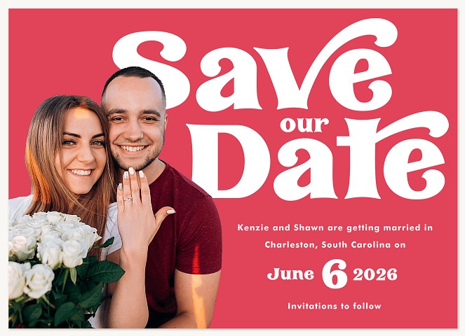 Retro Type Save the Date Cards