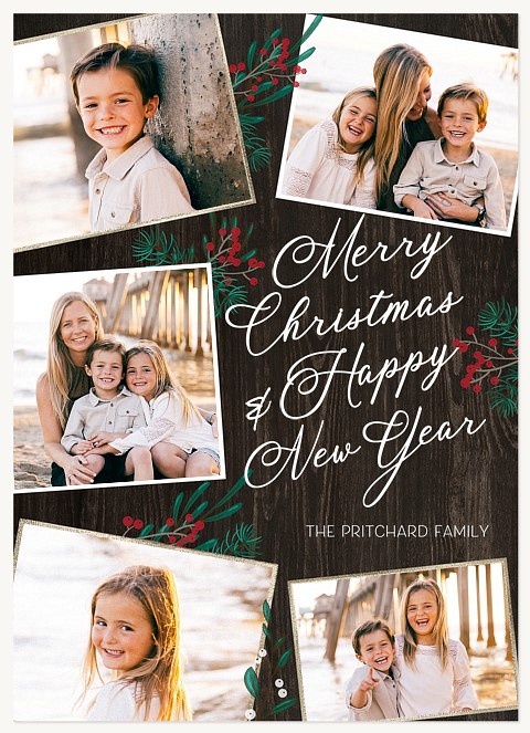 Classic Evergreen Photo Holiday Cards