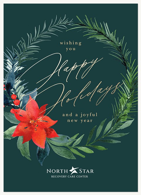 Botanical Bliss Business Holiday Cards