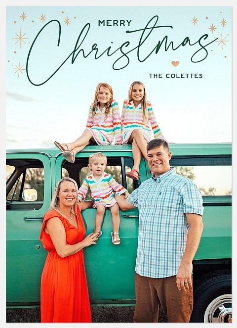 Starry Skies Holiday Photo Cards