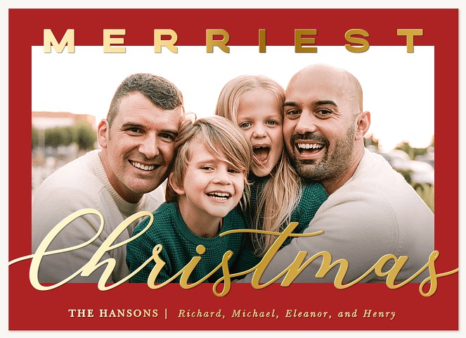 Modern Luxe Personalized Holiday Cards