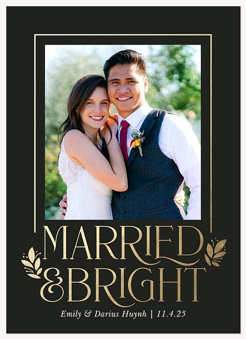 Married & Bright Personalized Holiday Cards