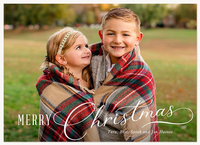 Vintage Merry Personalized Holiday Cards