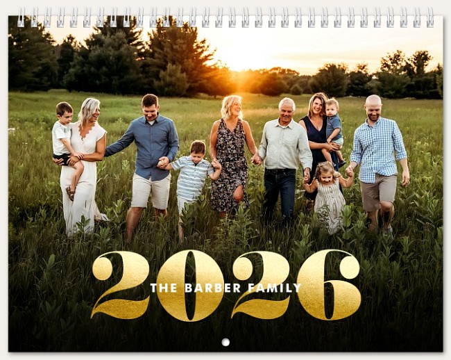 Gilded Year Calendar Personalized Photo Calendars
