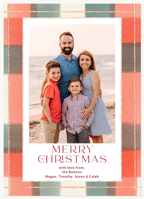 New Plaid Personalized Holiday Cards