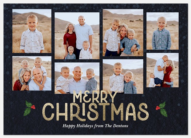 Midnight Berry Holiday Photo Cards