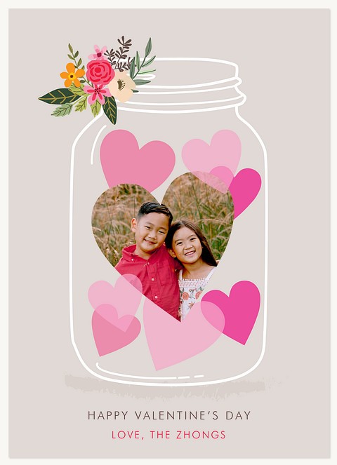Jar of Hearts Valentines Cards