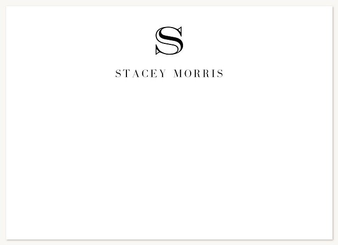 Monogram Note Stationery