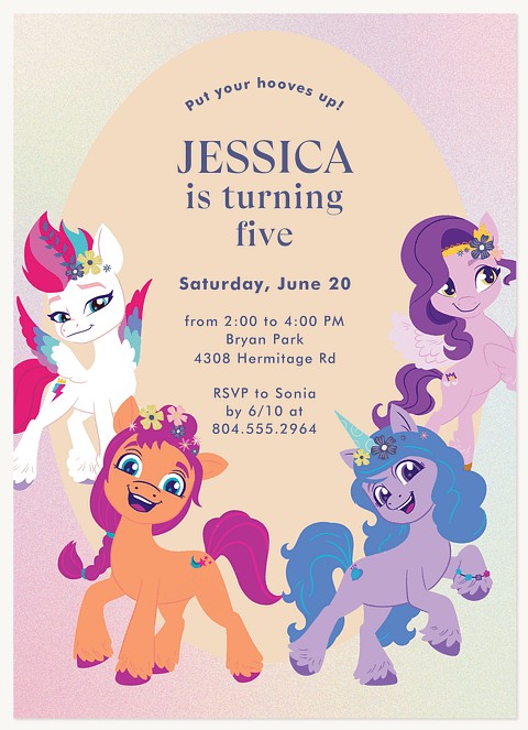My Little Pony Hooves Up! Kids Birthday Invitations