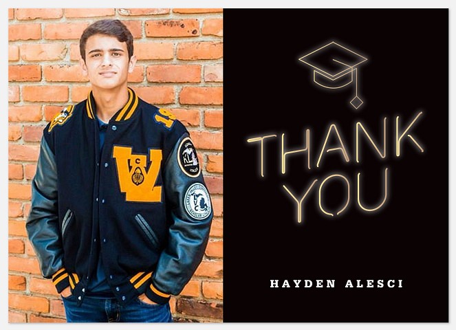 Neon Cap Thank You Cards 