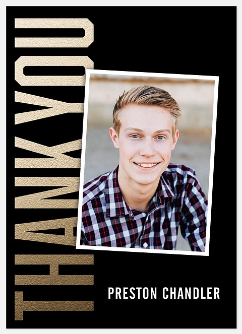 Distinguished Gold Thank You Cards 