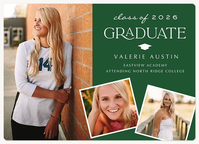 Minimalist Collage Graduation Announcements