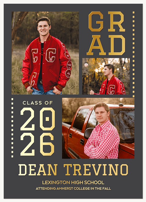 Varsity Shine Graduation Cards
