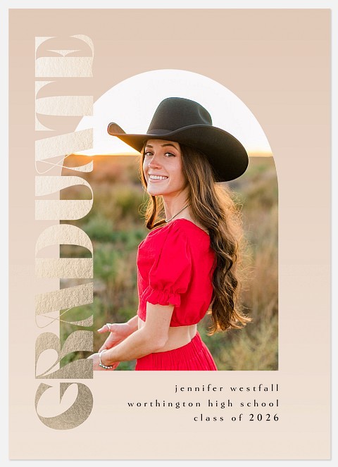 Gold Statement Graduation Cards