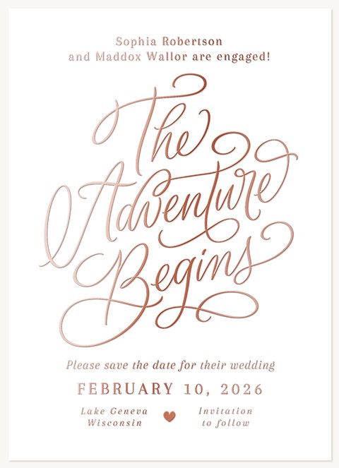 New Adventure Save the Date Cards