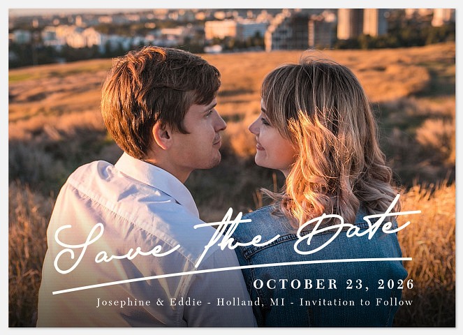 Underlined Save the Date Photo Cards