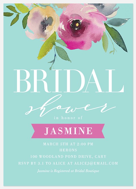 Garden Bloom Bridal Shower Invitations