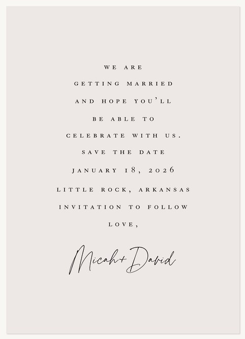 Love Note Save the Date Cards