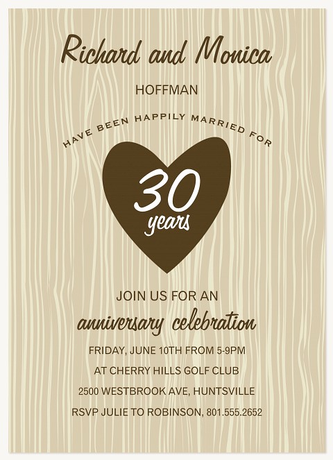 Forever Together Wedding Anniversary Invitations