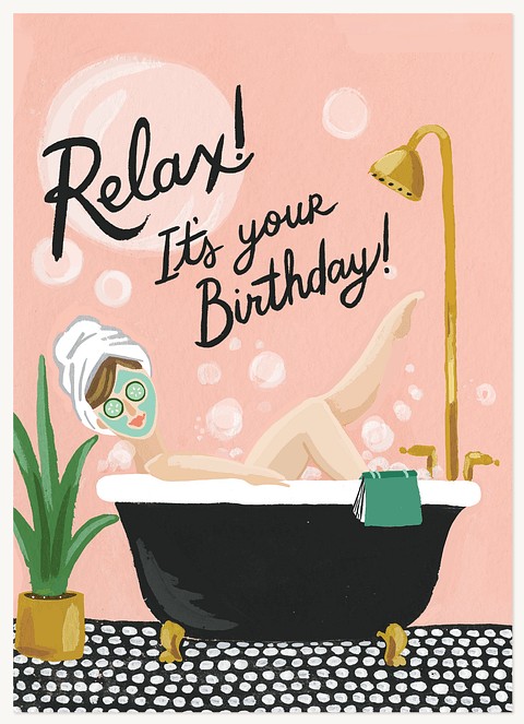 Bathtub Retreat Greeting Cards