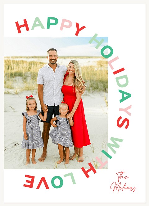 Circular Cheer Personalized Holiday Cards